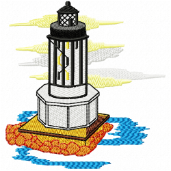 Lighthouse Embroidery Design 11